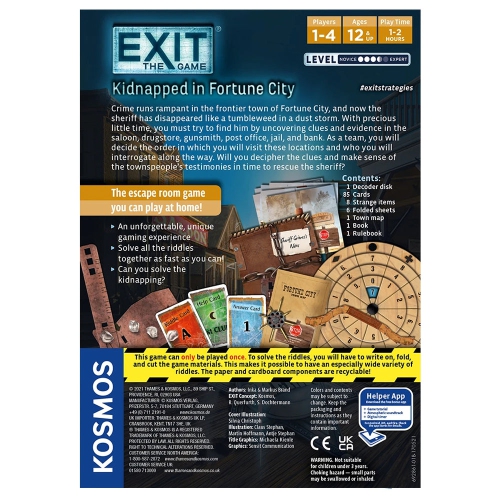 Thames & Kosmos Exit: The Game - Kidnapped in Fortune City 1-4 players, ages 12+, 60-120 minutes