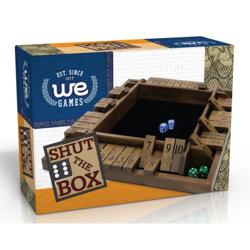 Wood Expressions Shut the Box – Travel Size 4 players, ages 8+