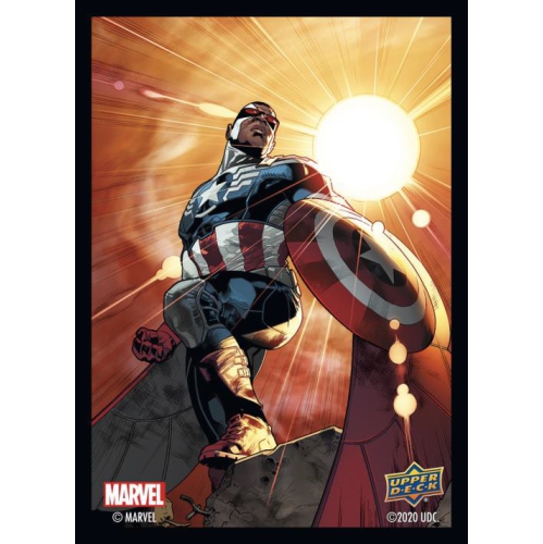 Upper Deck Marvel Captain America Matte Sleeves (67mm x 92mm) 65 Standard Size Sleeves