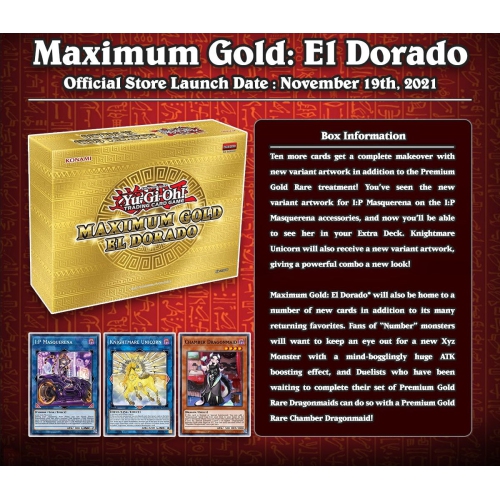 YuGiOh! Trading Card Game: Maximum Gold El Dorado 4 packs, 7 cards per pack