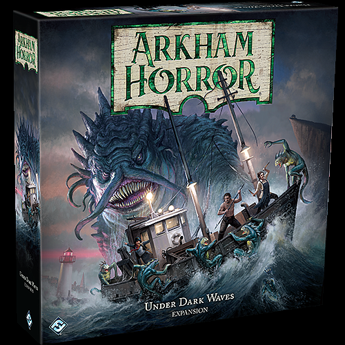 FANTASY FLIGHT GAMES  Arkham Horror (Third Edition): Under Dark Waves Expansion 1-6 Players, Ages 14+, 120-180 Minutes