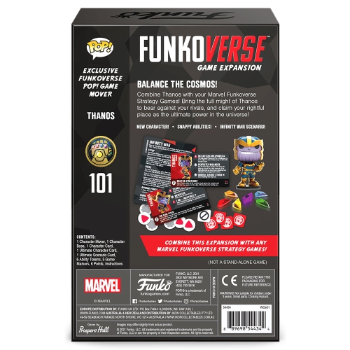 Funko Games Pop! Funkoverse Strategy Marvel 101 Thanos 1-Pack 2-4 players, ages 10+, 20-60 minutes