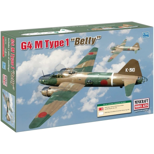 MINICRAFT MODEL KITS  G4 M Type 1 "betty" (14634) (Retired) 1:144 Scale Airplane Plastic Model Kit