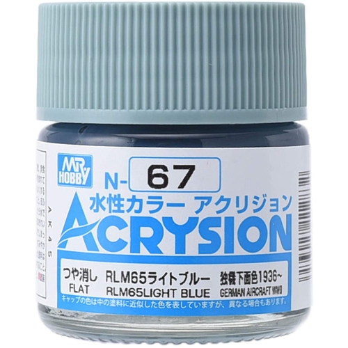 MR. Hobby acrysion couleur - RLM65 bleu clair peinture acrylique plate 10&nbsp;ml