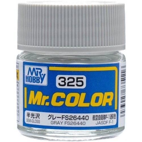 MR. HOBBY  Mr. Color 325 - Fs26440 Semi-Gloss/jasdf F-1 (C325) Plastic Model Kit Paint In Gray