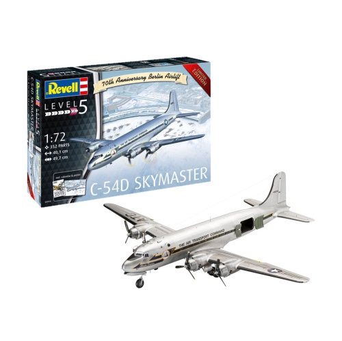 REVELL GERMANY  C-54D Skymaster 70Th Anniversary Berlin Airlift (03910) Limited Edition 1:72 Scale Airplane Plastic Model Kit