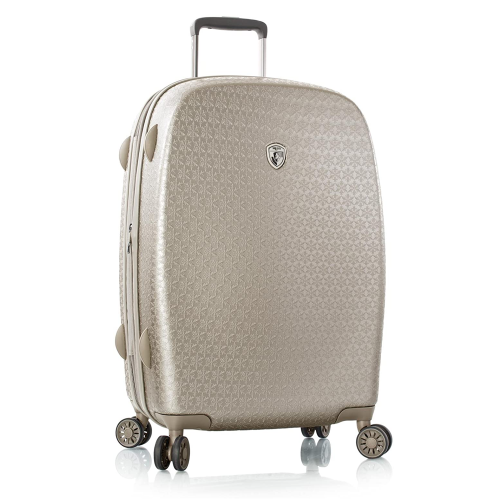 Motif Neige 3Pcs Luggage Set Lightweight Hardside Expandable | 4-Wheel Spinner Rolling Travel Carry on Trolley Suitcase Set (Champagne)