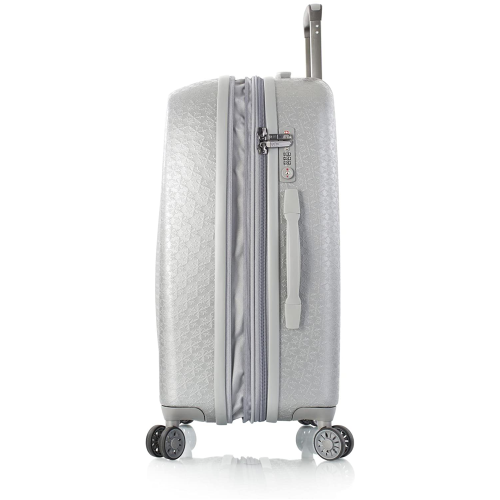 Motif Neige 3Pcs Luggage Set Lightweight Hardside Expandable | 4-Wheel Spinner Rolling Travel Carry on Trolley Suitcase Set (Silver)