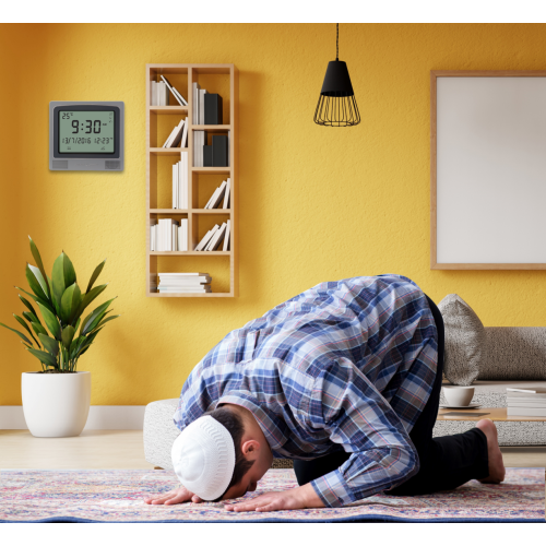 Alfajr Square Wall and Table Automatic Islamic Azan Athan Prayer Clock CW-15