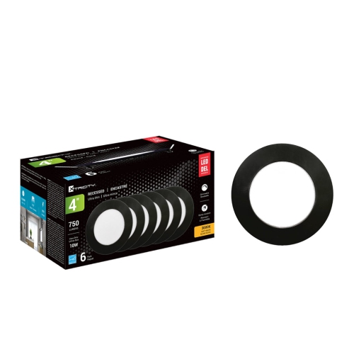 XTRICITY  - Led Recessed Light, 4 " Diameter, Dimmable, 10W, 3000K Soft - Pack Of 6 In White