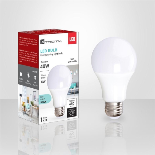 Xtricity - Energy Saving LED Bulb, 6W, E26 Base, 5000K Daylight