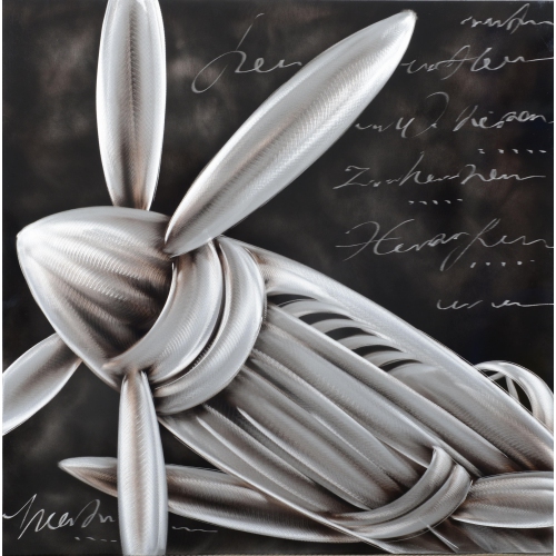 Art mural en métal, nez de l’avion