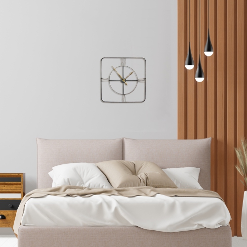 Wall clock - Square Wrought Iran antique wall clock