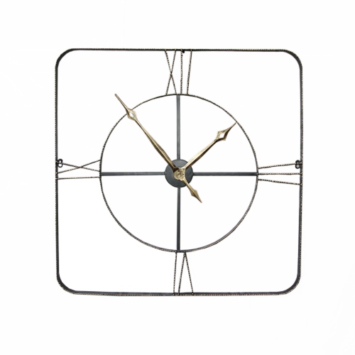 Wall clock - Square Wrought Iran antique wall clock