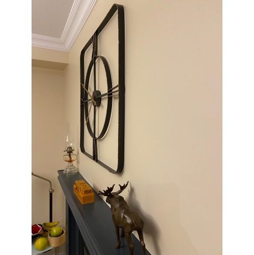 Wall clock - Square Wrought Iran antique wall clock