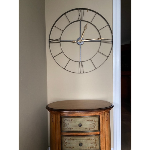 Wall clock - Round Wrought Iran antique wall clock