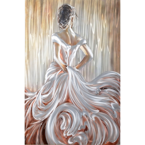 PETERSON ARTWARES  Lady In Dress Metal Wall Art