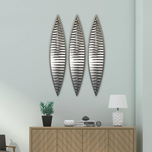 Wall Mirror - Decorative Metal Wall Mirror, set of 3pcs