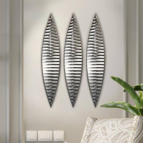 Wall Mirror - Decorative Metal Wall Mirror, set of 3pcs