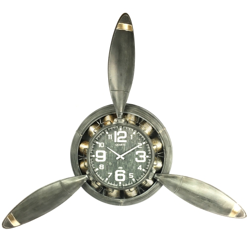 Metal Airplane Propeller Wall Décor clock