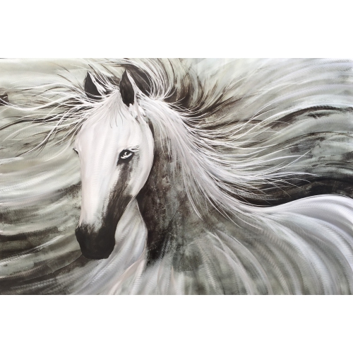 PETERSON ARTWARES  Sliver Horse Metal Wall Art