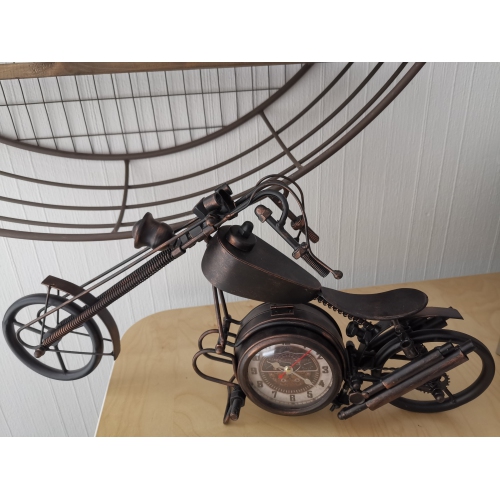 Table clock - Motorcycle Table Clock - Double-sided Table Clock