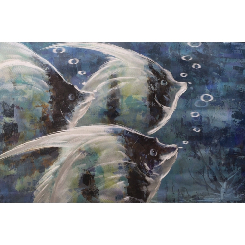 Grouping Angelfish Metal Wall Art