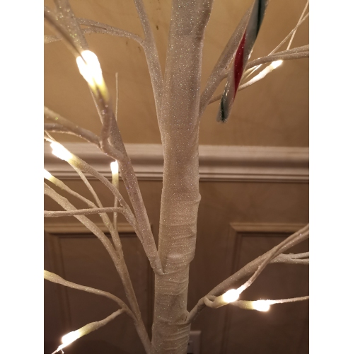 70" Lighted Birch Tree