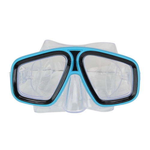 6.25" Aqua Blue and Clear Laguna Adjustable Strap Recreational Swim Mask