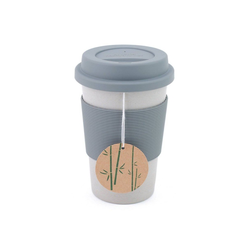 Récipient EcoCup en fibres de bambou – 500 ml/16 oz – Gris