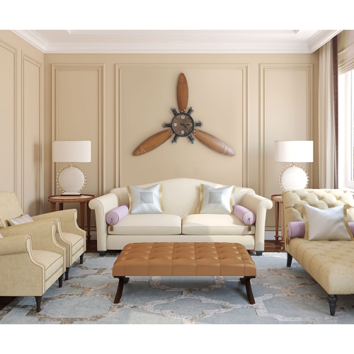 Horloge murale à hélice, avion, petite