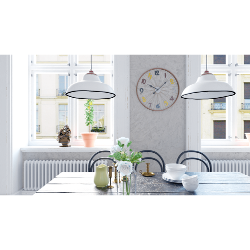 Wall clock - Modern Metal Wall Clock, Coloured Roman Number