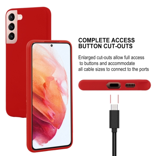 GOOSPERY  Topsave Pearl Jelly Slim Thin Rubber Case for Samsung Galaxy S22 In Red