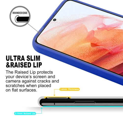 TopSave Goospery Pearl Jelly Slim Thin Rubber Case For Samsung Galaxy S22 Plus, Blue