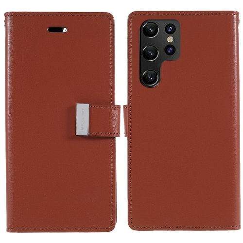 TopSave Goospery Rich Diary [ID/Card & Cash Slots] Premium PU Leather Wallet Case [Magnetic Closure] Folio Wallet Flip For Samsung Galaxy S22 Ultra,