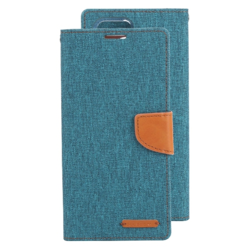 TopSave Goospery CANVAS Card Slot w/Magnetic Clip Denim Cloth Folio Wallet Flip For Samsung Galaxy S22 Ultra, Green