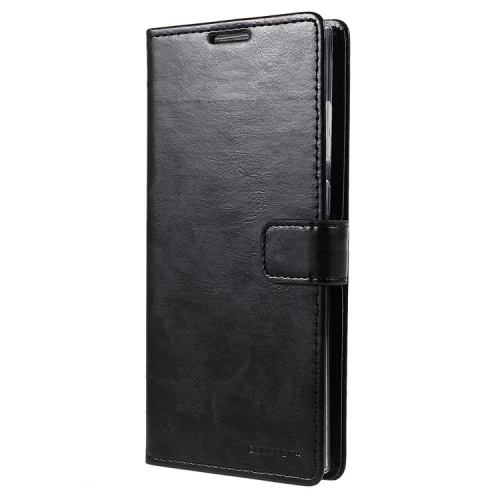 TopSave Goospery BLUEMOON Card Slot w/Magnetic Clip Leather Folio Wallet Flip For Samsung Galaxy S22 Ultra, Black