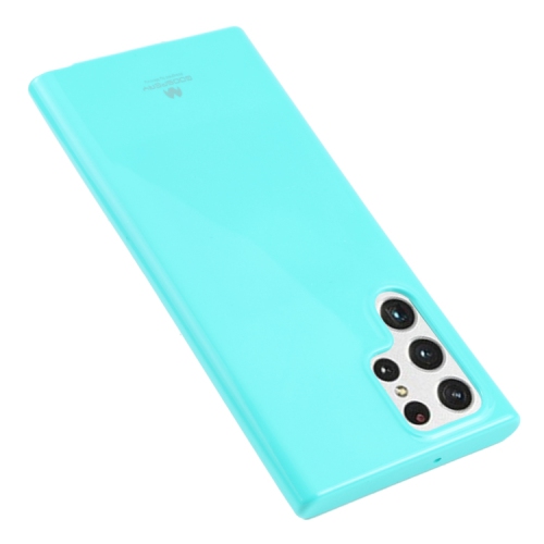 TopSave Goospery Pearl Jelly Slim Thin Rubber Case For Samsung Galaxy S22 Ultra, Teal/Mint
