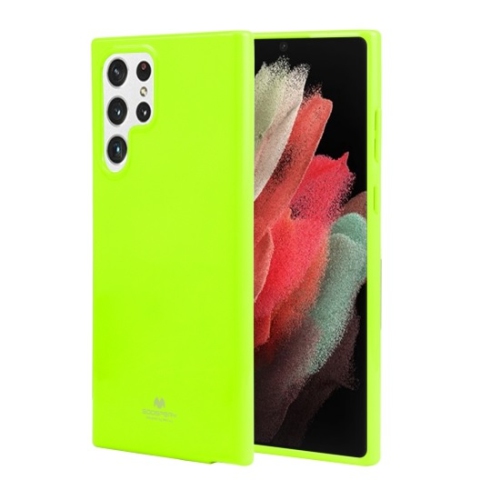 TopSave Goospery Pearl Jelly Slim Thin Rubber Case For Samsung Galaxy S22 Ultra, Green