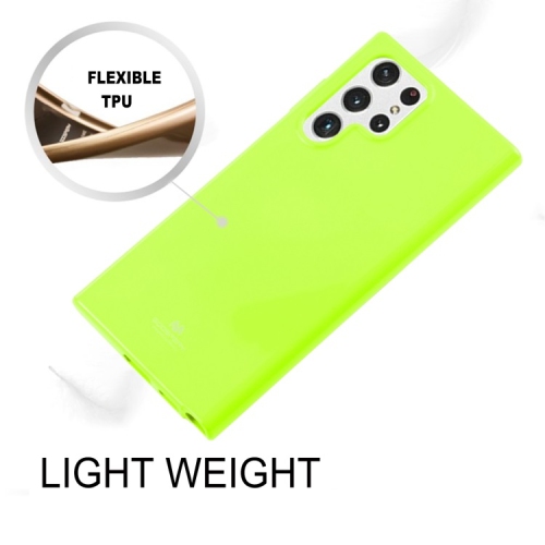 TopSave Goospery Pearl Jelly Slim Thin Rubber Case For Samsung Galaxy S22 Ultra, Green