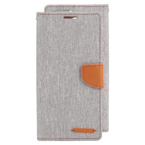 TopSave Goospery CANVAS Card Slot w/Magnetic Clip Denim Cloth Folio Wallet Flip For Samsung Galaxy S22 Ultra, Gray