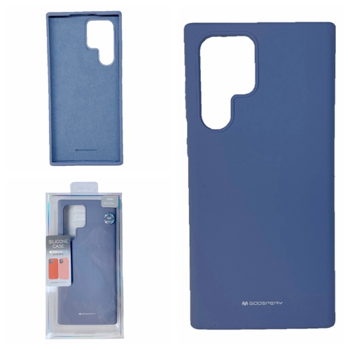 TopSave Goospery Liquid Silicone Rubber Bumper Case with Soft Microfiber For Samsung Galaxy S22 Ultra, Light Purple