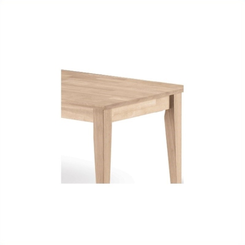 Pemberly Row Tall Shaker Unfinished Coffee Table in Natural