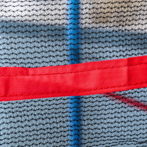 Qaba Kids Trampoline with Safety Enclosure Net and Built-in Zipper Safety Pad, Indoor Outdoor Exercise Fitness Equipment for Children Toddler Age