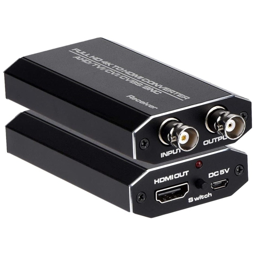 NIERBO  Tvi/cvi/ahd to HDMI Converter, Full HD 4K 720P/ 1080P/ 3Mp/ 4Mp/ 5Mp/ 8Mp Bnc to HDMI Video Adapter for Monitor HDtv Dvrs