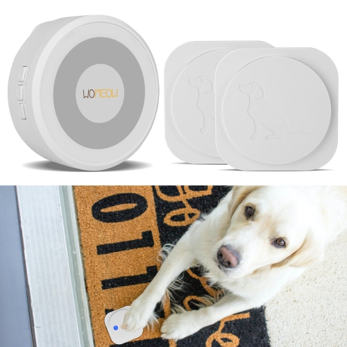 Sonnettes pour chien pour l'apprentissage de la propreté avec bouton tactile étanche comprenant 1 récepteur et 2 boutons - LIVINGbasics®