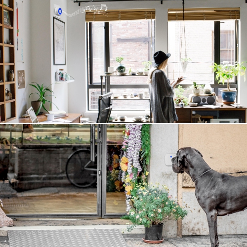 Sonnettes pour chien pour l'apprentissage de la propreté avec bouton tactile étanche comprenant 1 récepteur et 2 boutons - LIVINGbasics®