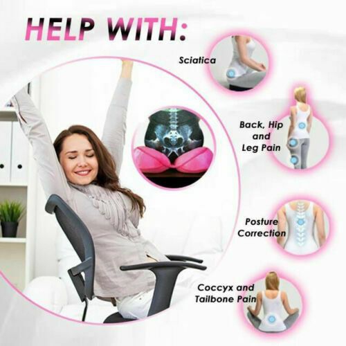 Dual Comfort Cushion Lift Hips Up Seat Pad Cushion, Lift Hips Up Seat Cushion, Folding Orthopedic Memory Foam Support Cushion for Sciatica