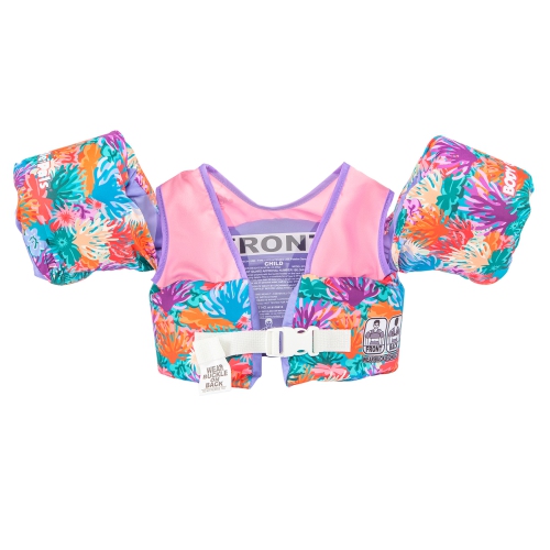 Kids Swim Vest 33 - 55 LBS - The Safest Patented U.S. Coast Guard Approved - Reef