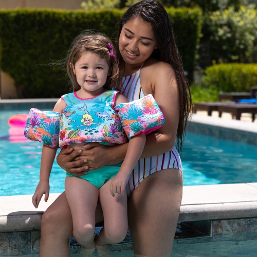 Kids Swim Vest 33 - 55 LBS - The Safest Patented U.S. Coast Guard Approved - Reef